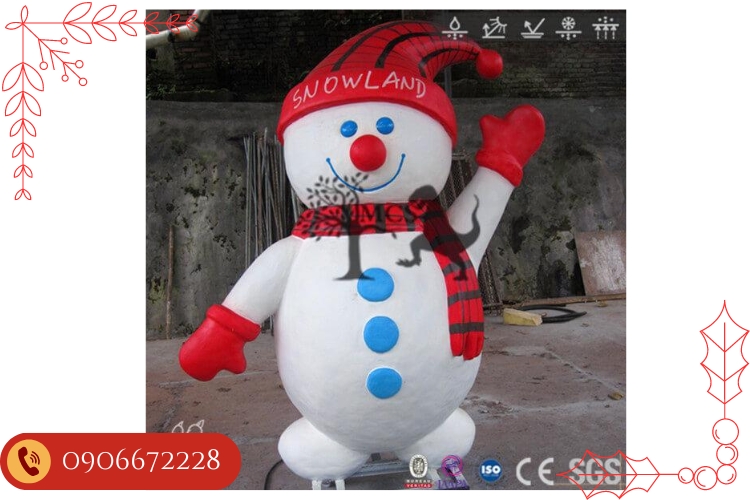 Mô hình người tuyết bằng xốp EPS - Mô trang trí Noel 