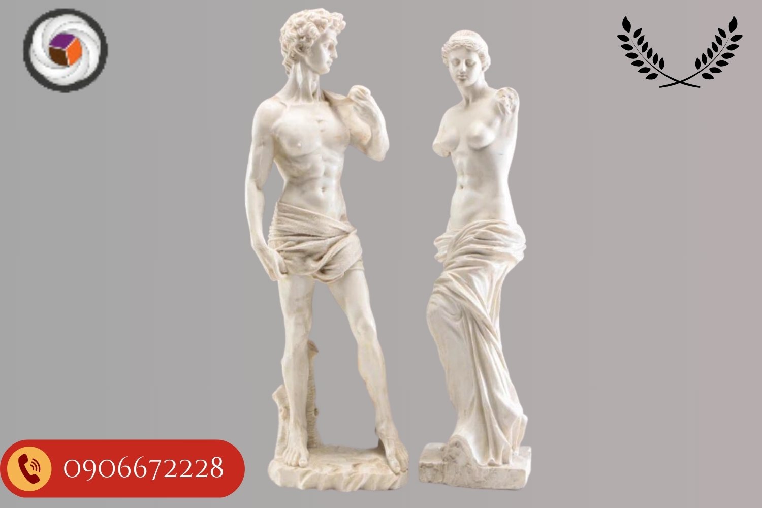 Điêu khắc tượng  thần vệ nữ Milo - Mô hình xốp, composite